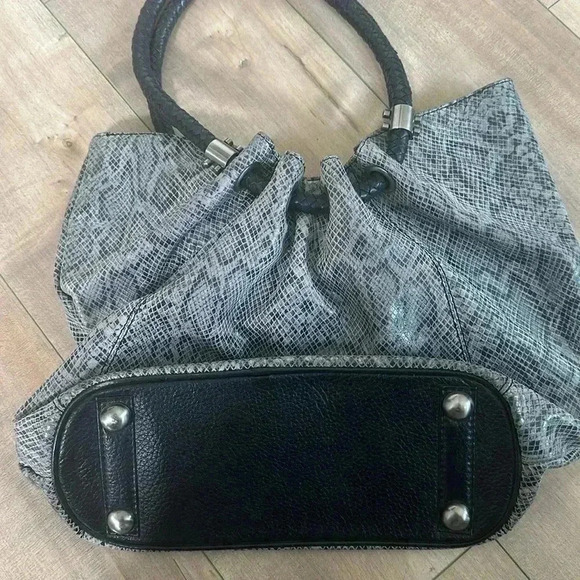Original by Sharif 1827 Gray Snakeskin Shoulder Bag - Picture 6 of 7